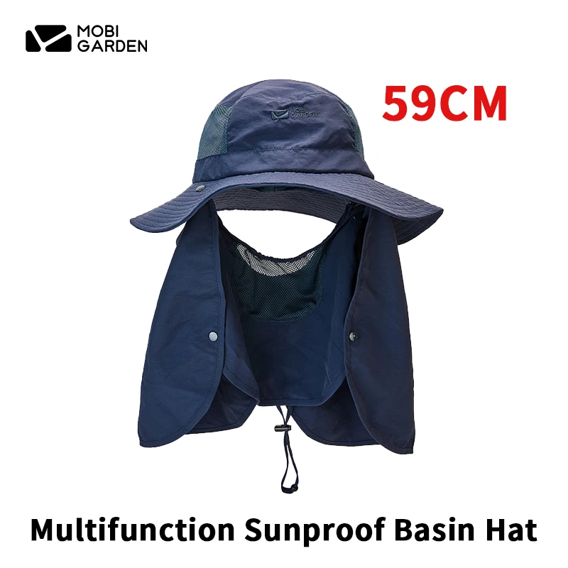 

MOBI GARDEN Summer 360°C Sunscreen Hat Men Women Outdoor Hiking Travel Portable Big Brim Multifunctional Protective Cap UPF40