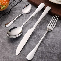 4pcs silver spoon cutlery set stainless steel dinnerware complete kitchen food knife fork coffee spoon tableware dropshipping