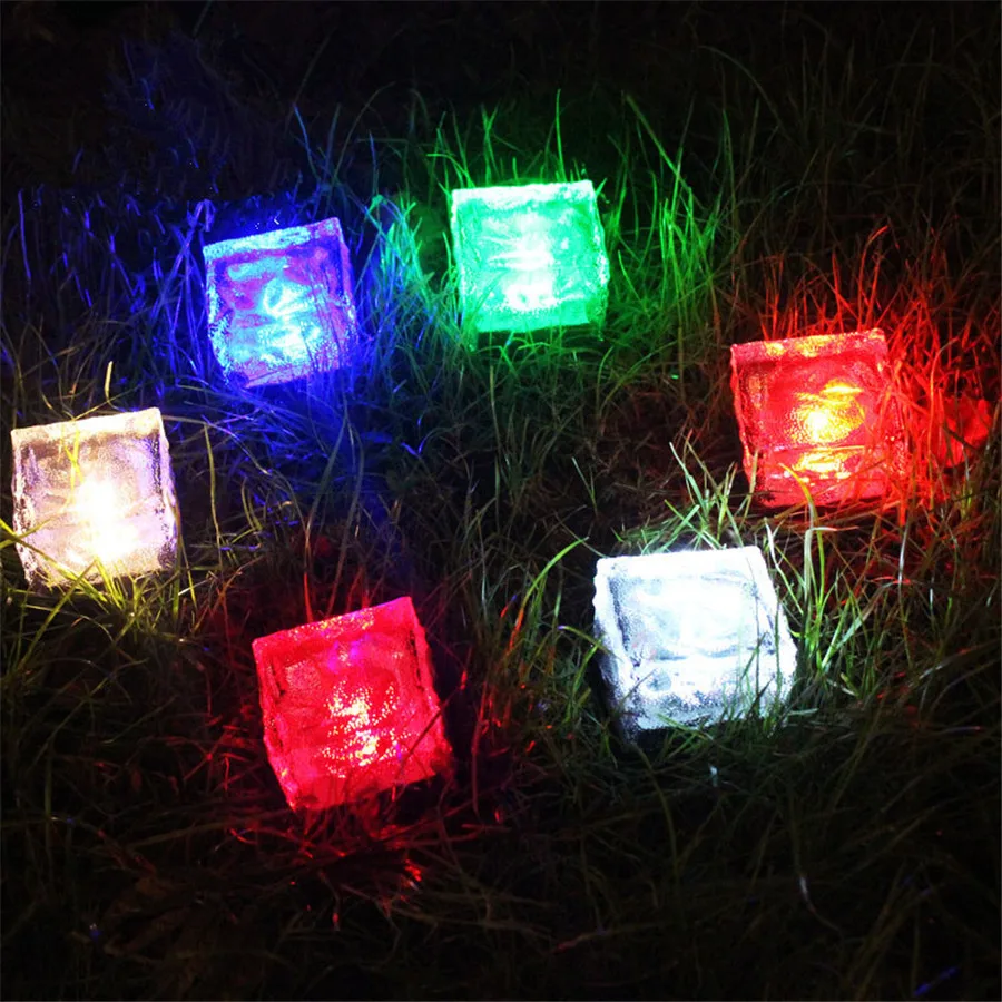 Thrisdar матовое стекло Лед Кирпич Солнечный наземный светильник Открытый Сад Путь