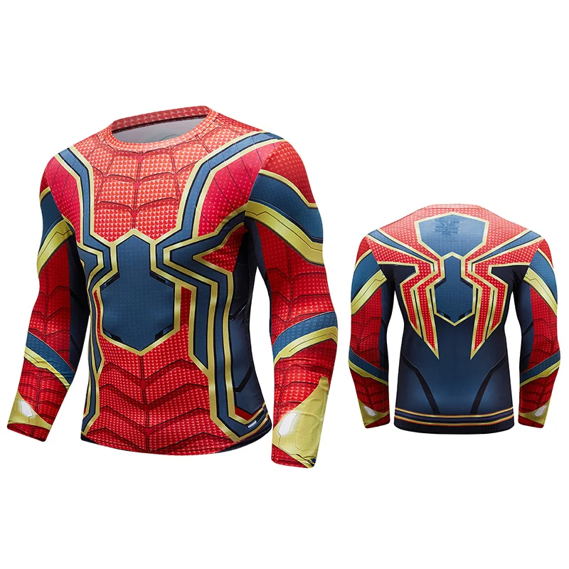 

Мужская футболка с длинным рукавом, дышащая облегающая футболка для бега и фитнеса, с цифровой сублимационной печатью, 2021