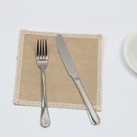 1pcs christmas mat wedding tableware knife and fork pad tableware cushion for table decoration square linen table mat
