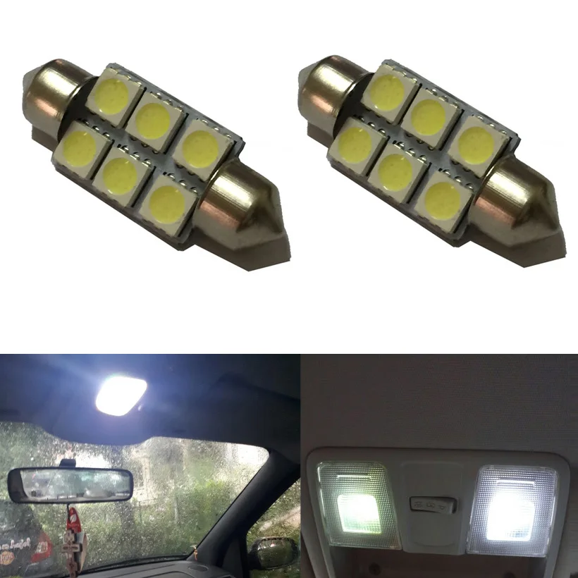 Гирлянда 31 мм 36 39 42 светодиодный лампы C5W C10W супер яркий 5050 SMD авто интерьер Doom для