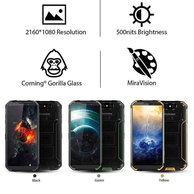 Blackview BV9500 PLUS смартфон с 5 7 дюймовым дисплеем восьмиядерным процессором MT6763T ОЗУ 4