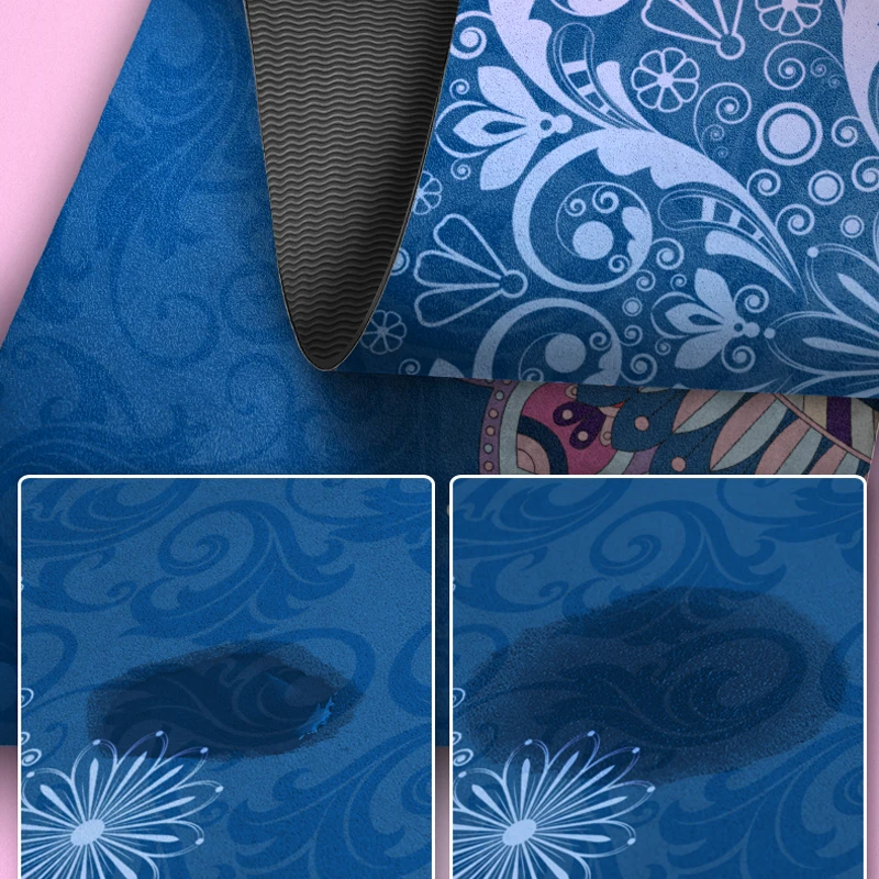 183 см * 100 большой коврик для йоги 8 мм замша TPE пилатес коврики спортзала