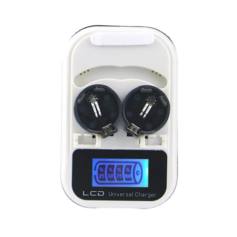 3.6V LCD EU/US Plug Button Battery Charger Smart 2 Slot for ML2016/ML2025/ML2032/LIR2016/LIR2025/LIR2032 | Электроника