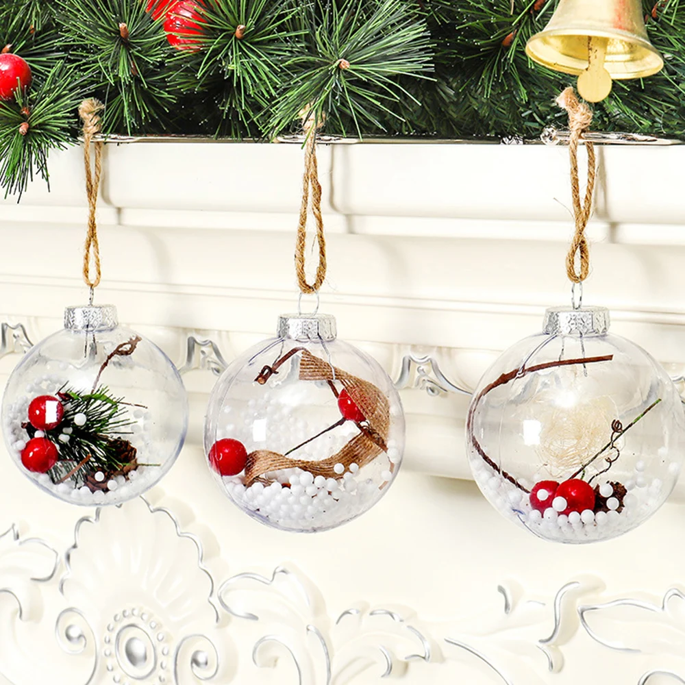 Рождественские украшения детские игрушки прозрачный пластиковый мяч