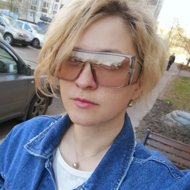 Longkeader, большая оправа, стимпанк, солнцезащитные очки, мужские, большие, модные, солнцезащитные очки, квадратные, зеркальные, мужские, Oculos Gafas de sol feminino, UV400