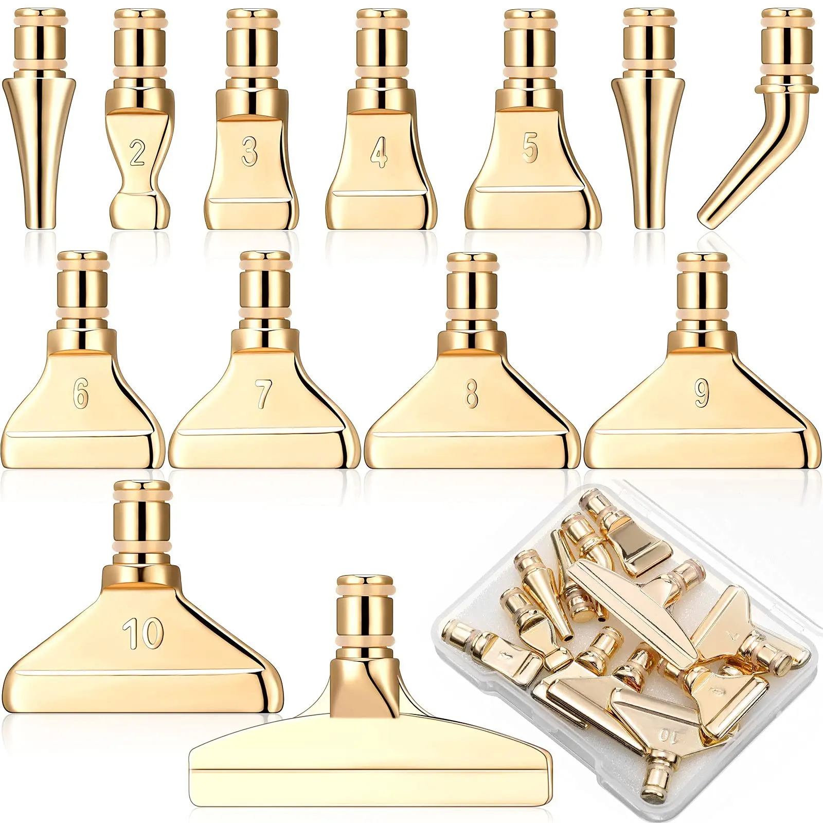 

New 13 Models Gold Diamond Painting Accessories Metal Point Drill Pen Head Diamond Replacement Metal Multi Placer Tip Tools