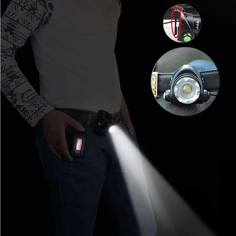 LED Headlight 10000lum Led Headlamp T6 Zoom Torch Flashlight Head lamp use 2*18650 battery by Fishing add a gift |