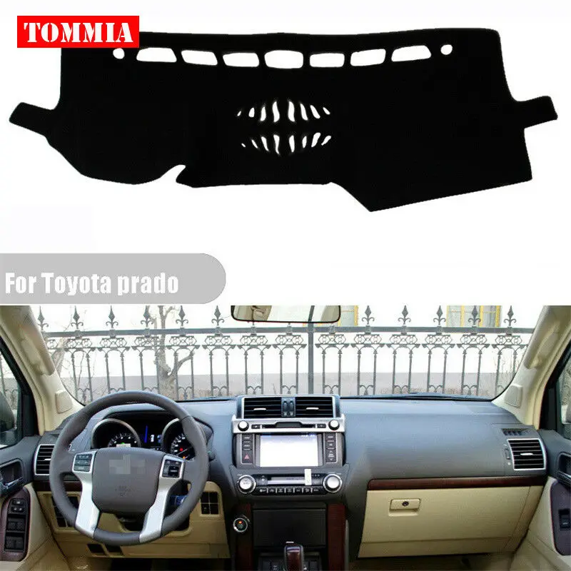 

Для Toyota prado 2010-16 приборной панели Чехол нескользящий коврик с рельефом козырек от солнца для коврового покрытия