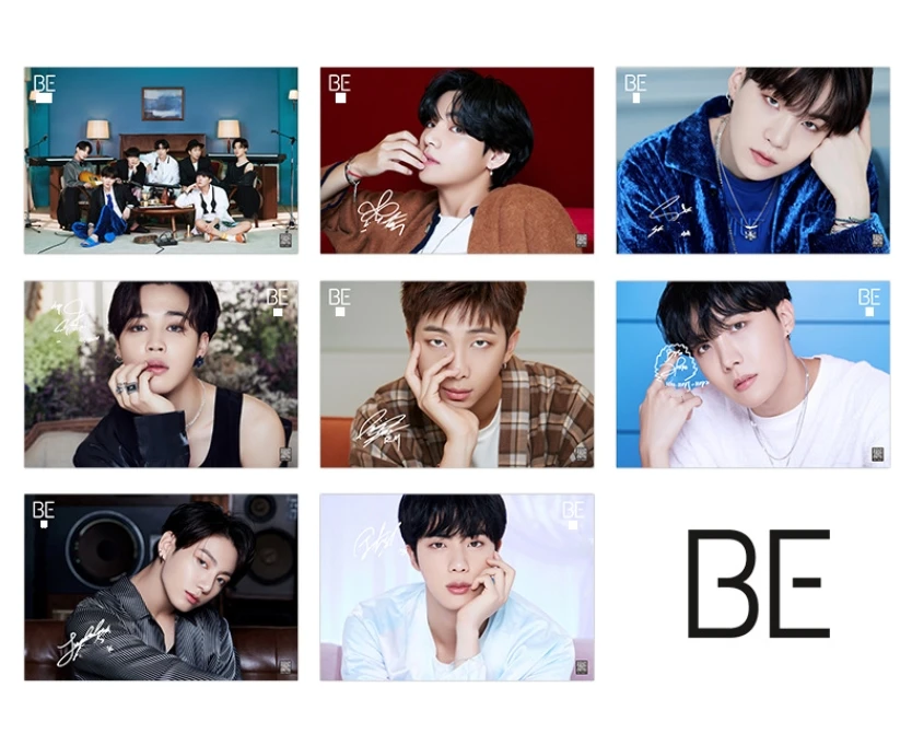 8 шт./лот поп звезда Jimin Suga Jin V Jungkook RM Jhope быть тиснение плакаты игрушки украшения