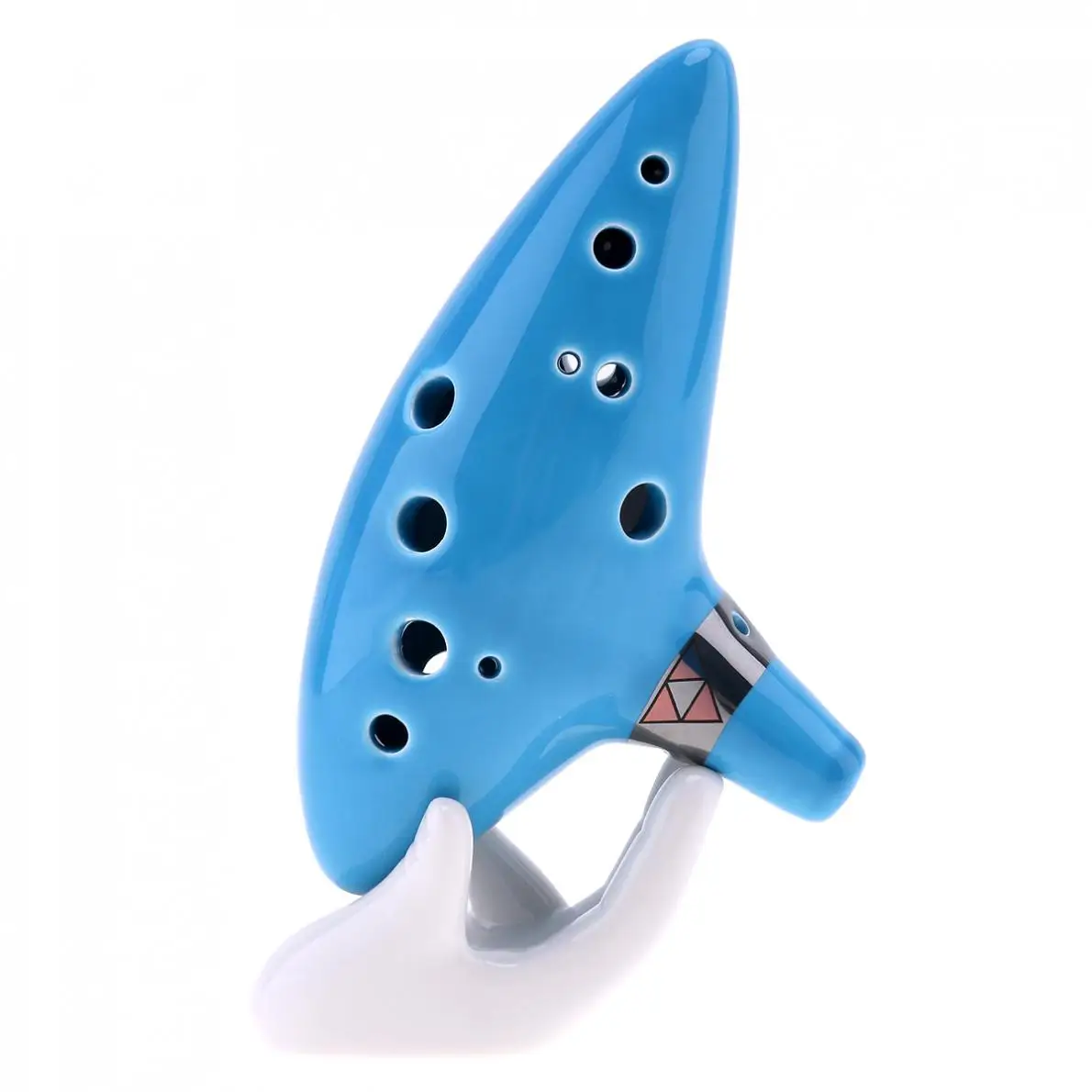 Alto 12 отверстий Ocarina керамический тон C флейта небесно голубой музыкальный