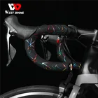 WEST BIKING EVA лента для руля велосипеда с торцевой заглушкой, противоскользящая амортизирующая лента на руль для дорожного велосипеда, аксессуары для велоспорта