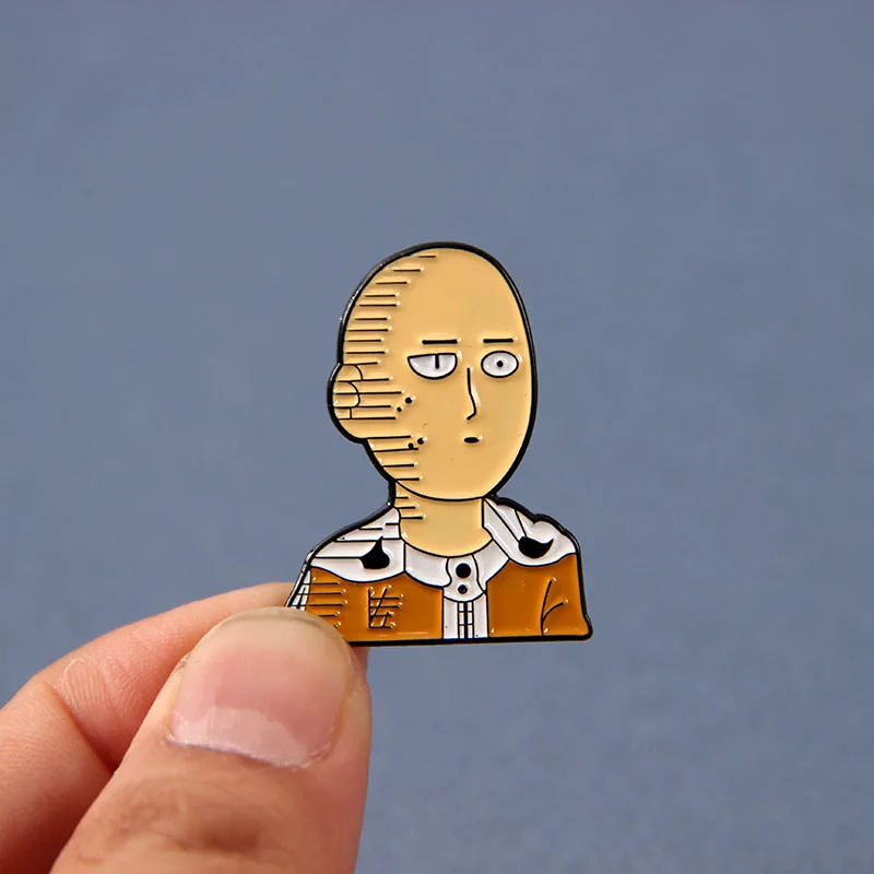 Сайтама ONE PUNCH MAN Genos брошь на булавке эмаль металлические значки лацкан броши