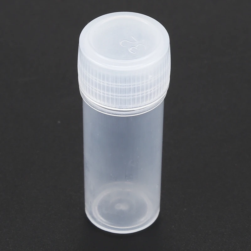 50x Plastic Sample Bottle 5ml Test Tube Lab Small Vial Storage Container + Lid | Красота и здоровье