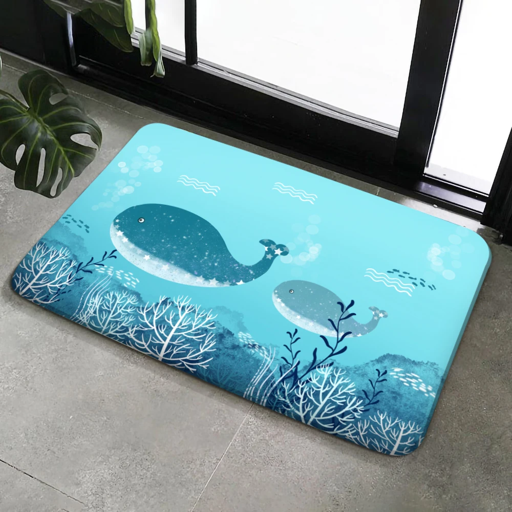 

Dropshipping 2020Top BrandFashion Children Flannel Carpet Baby Ocean Dolphin Carpet Baby Play Mat Rectangular Children's Carpet