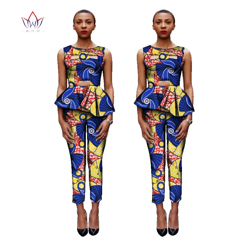 Одежда BRW в африканском стиле короткий топ одежда для Женский комплект 2 шт.