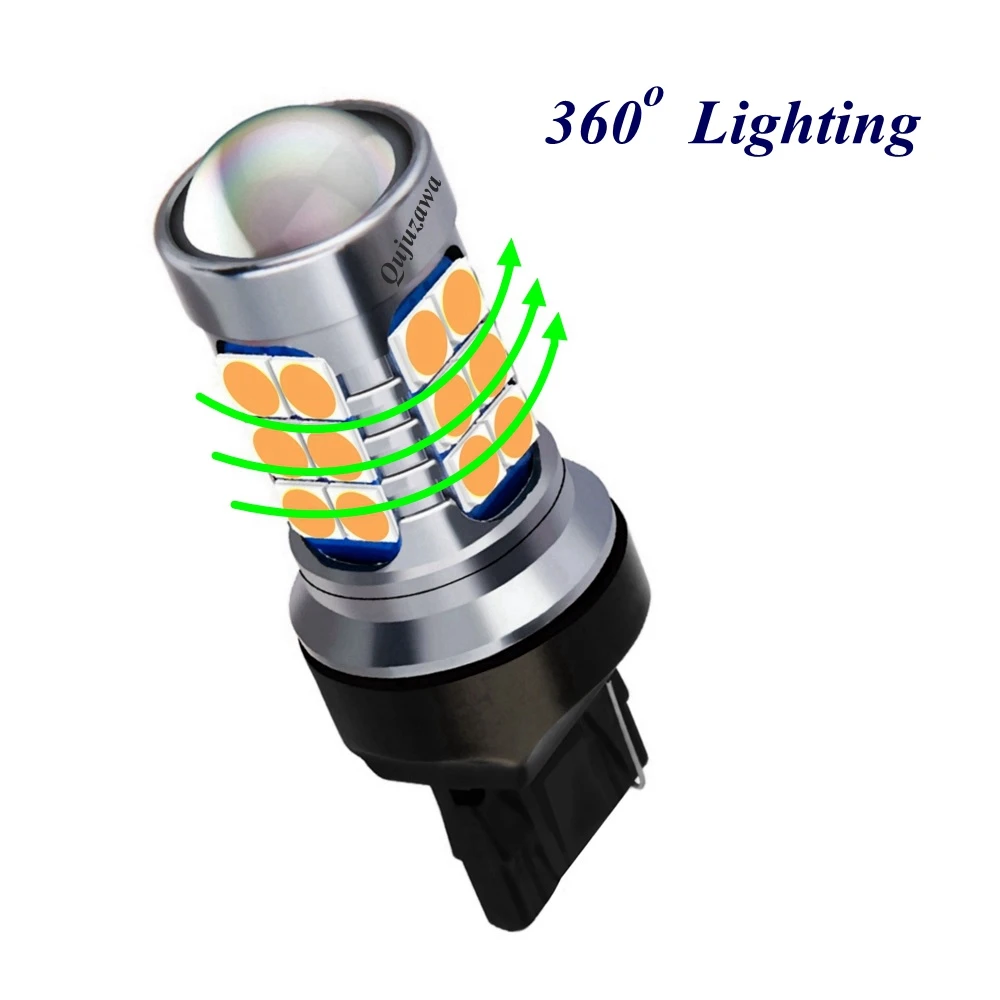 2pcs T20 7440 W21W WY21W Super Bright 3030 LED Car Tail Brake Lights Turn Signal Bulbs Auto Backup Reverse Lamp Red White Yellow |