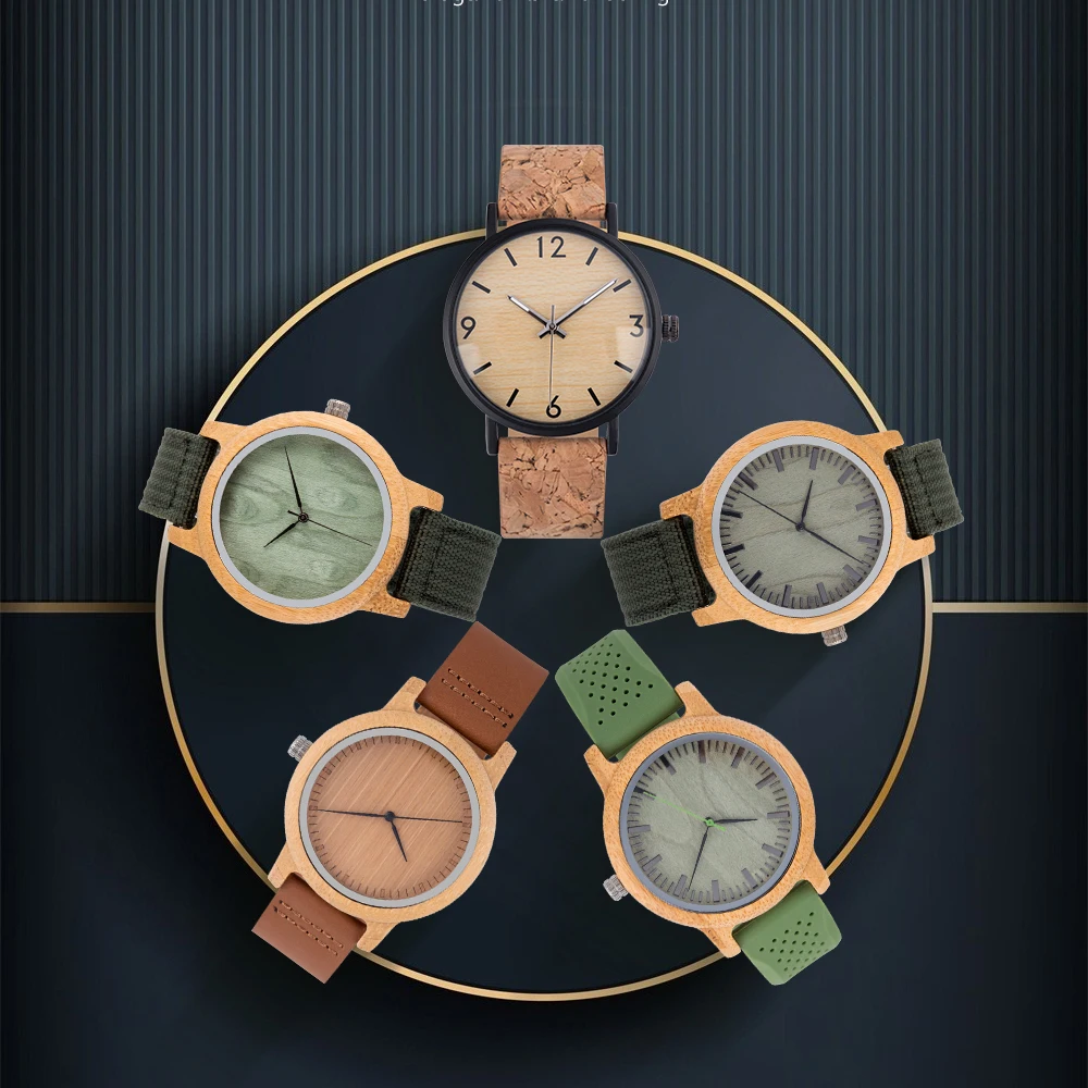 

reloj hombre Wood Timepieces Men Ladies Clearance Sale Promotion Quartz Wristwatches Male Women Leather Strap relogio masculino