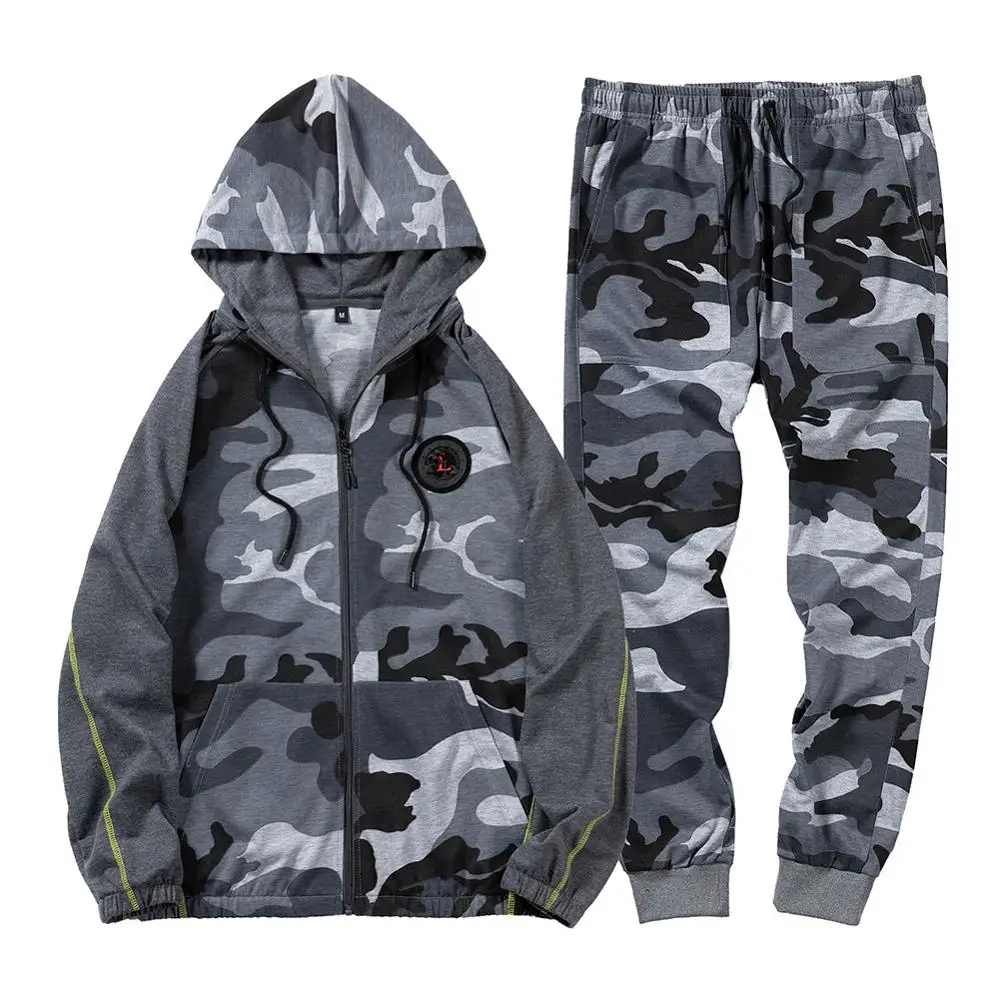 

Men Sports Suit Spring and Summer New Men's Camouflage Sweater Large Size S-XXL Fashion Hoodies