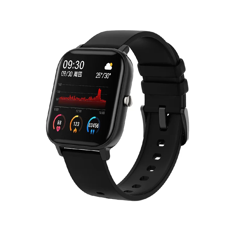 

Newest P8 Smart Watch Wristband Men Women Sport Clock Fitness Heart Rate IP67 Waterproof Full Touch HD Display Screen for Phone
