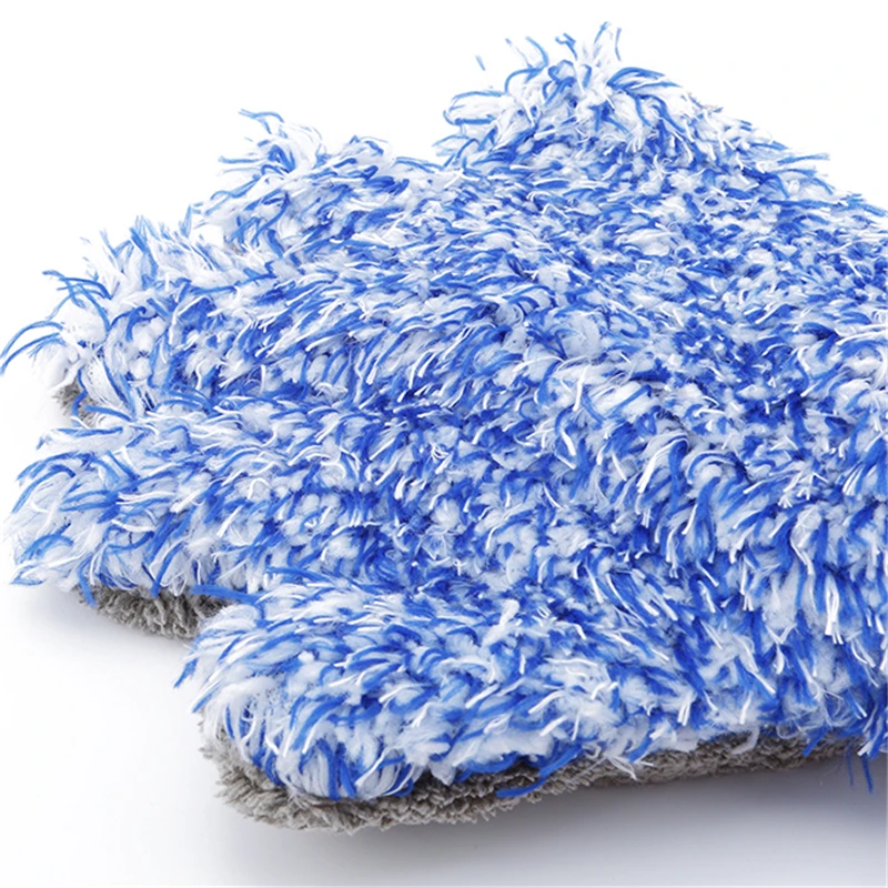 Двухсторонние перчатки из микрофибры для мытья рук чистки окон автомобиля