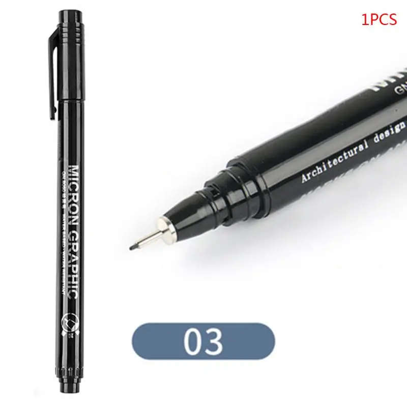 Черная ручка-микрон подводка для крючков эскиз Neelde маркеры рисования