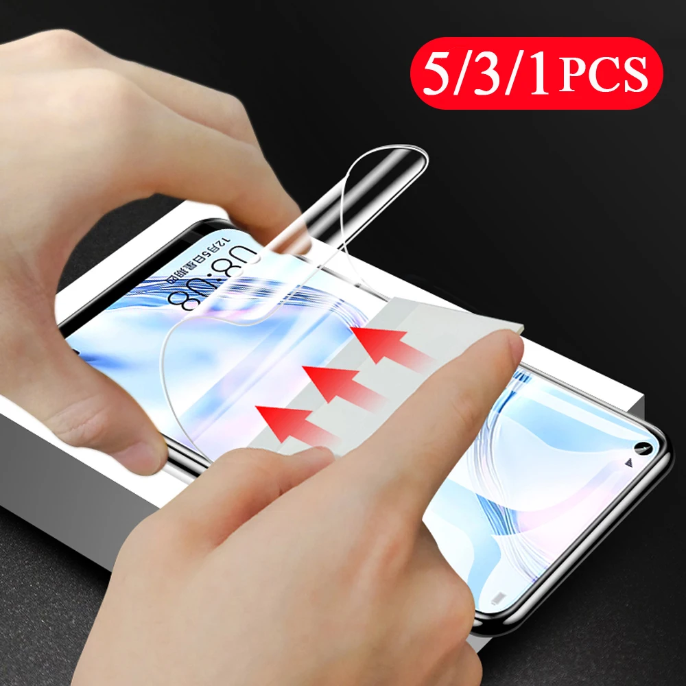 

5/3/1Pcs 9D hydrogel film soft full cover for huawei nova 3 3i 3e 4 4e 5 5i 5T 5Z 6 se 7 7i pro Not Glass phone screen protector