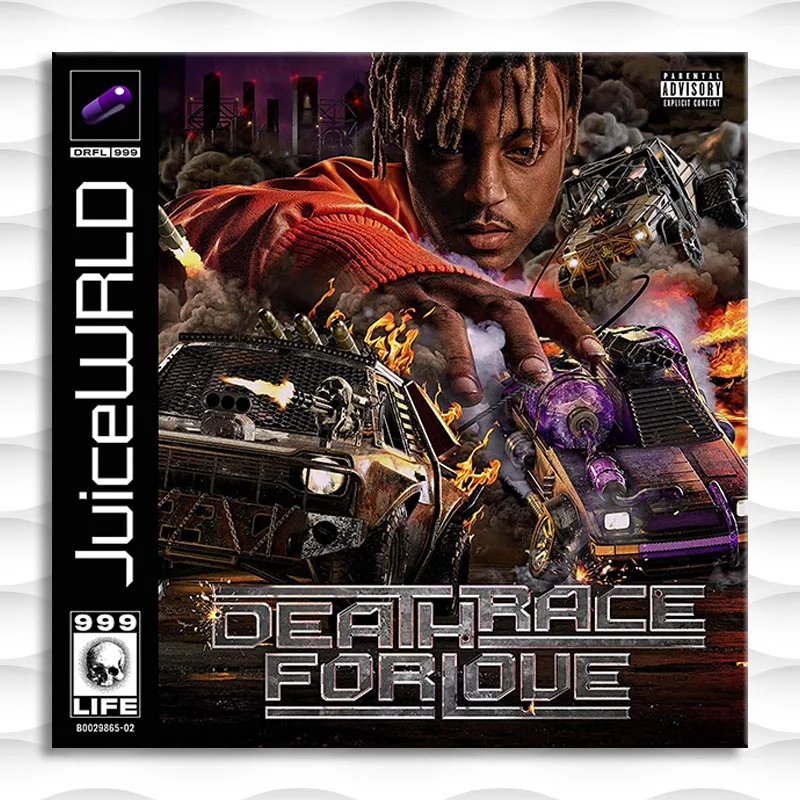 

Wall Art Juice Wrld-Death Race for Love Poster Canvas Print Fans Collection Home Decorative Paintings