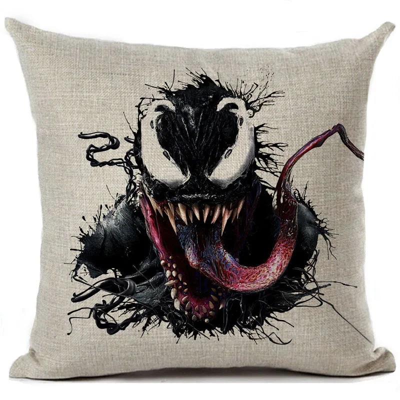 Льняная Наволочка на подушку Venom, Наволочка на подушку, наволочка для дивана автомобиля, декоративная наволочка для украшения дома на Хэллоуин, Подушка 45*45 см