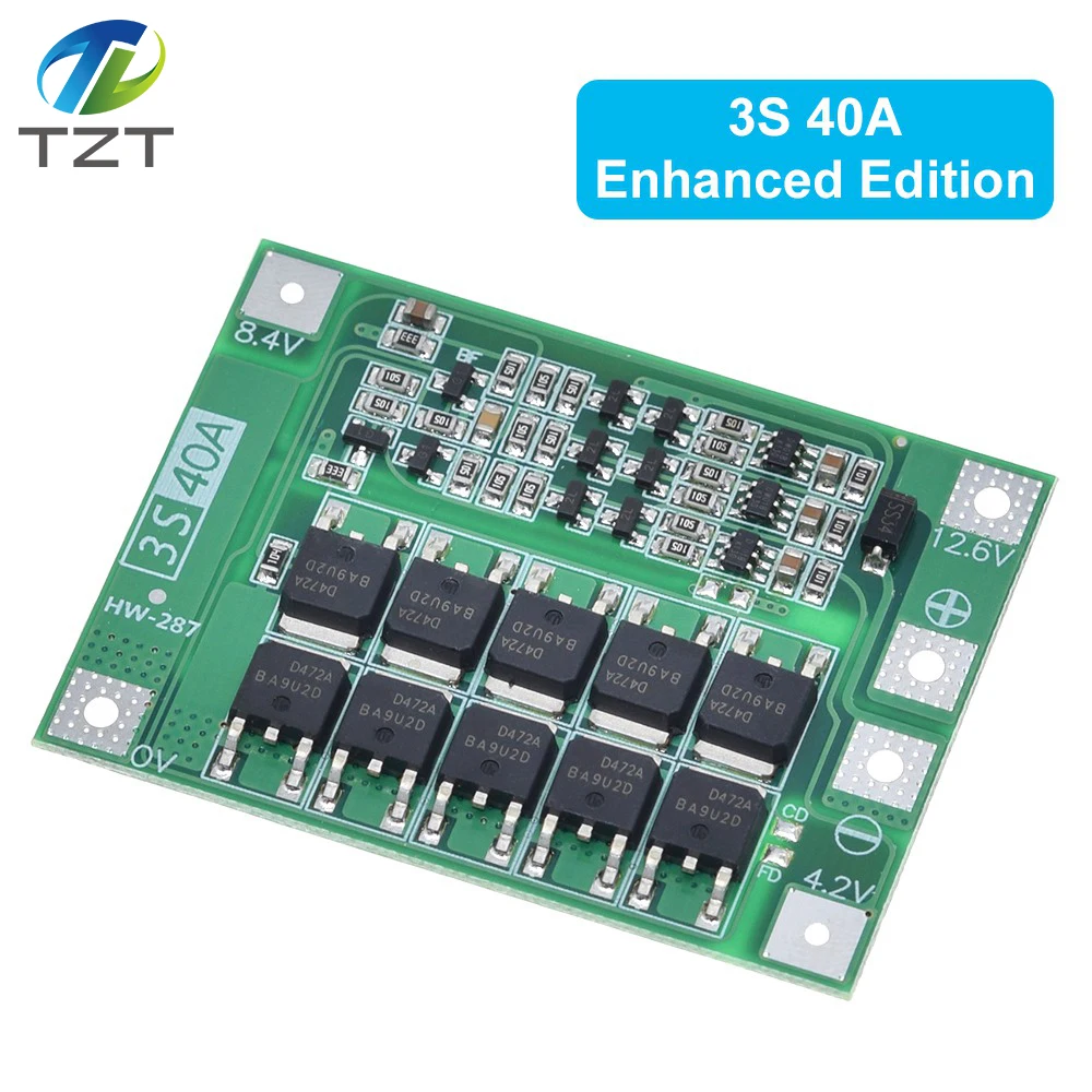 4S 40A литий-ионная батарея 18650 зарядное устройство PCB плата защиты BMS с балансом для бурильного двигателя 14,8 в 16,8 в Lipo модуль - Цвет: 4S 40A Enhanced