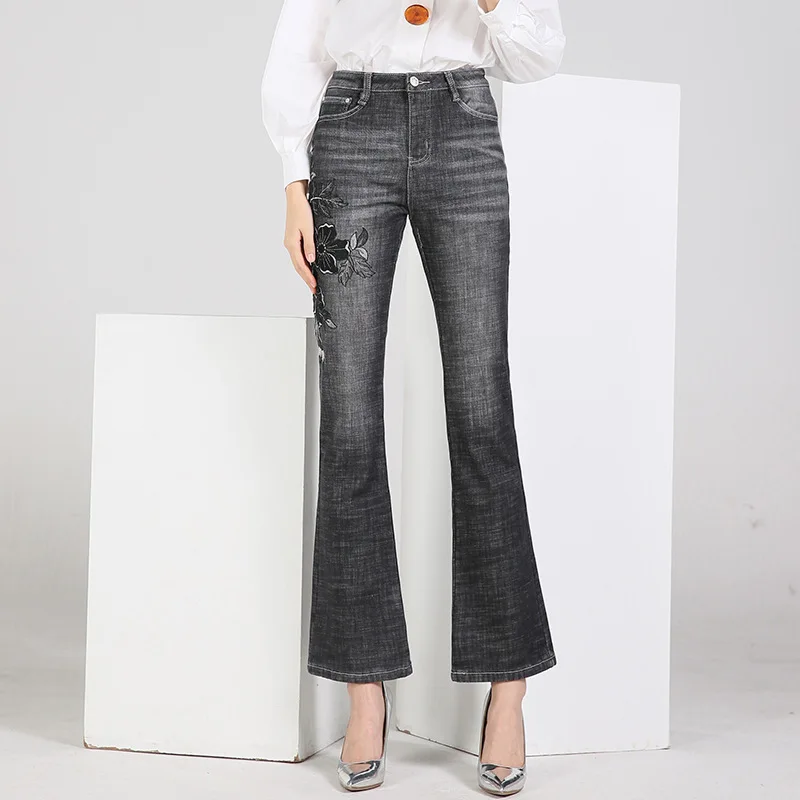 FERZIGE новые зимние теплые толстые джинсы женские повседневные брюки с высокой