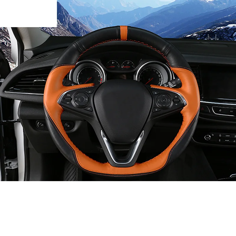 Чехол рулевого колеса автомобиля Lsrtw2017 из коровьей кожи планки для Buick
