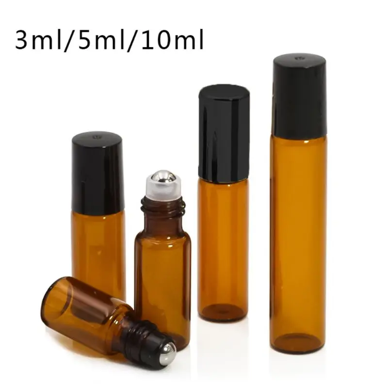 3/5/10 мл Янтарный прозрачный пустые роликовые бутылки многоразового