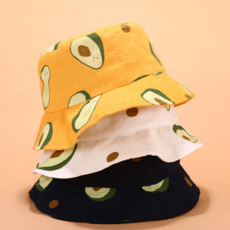 Панама с принтом авокадо для детей и взрослых в стиле хип хоп фруктами летняя