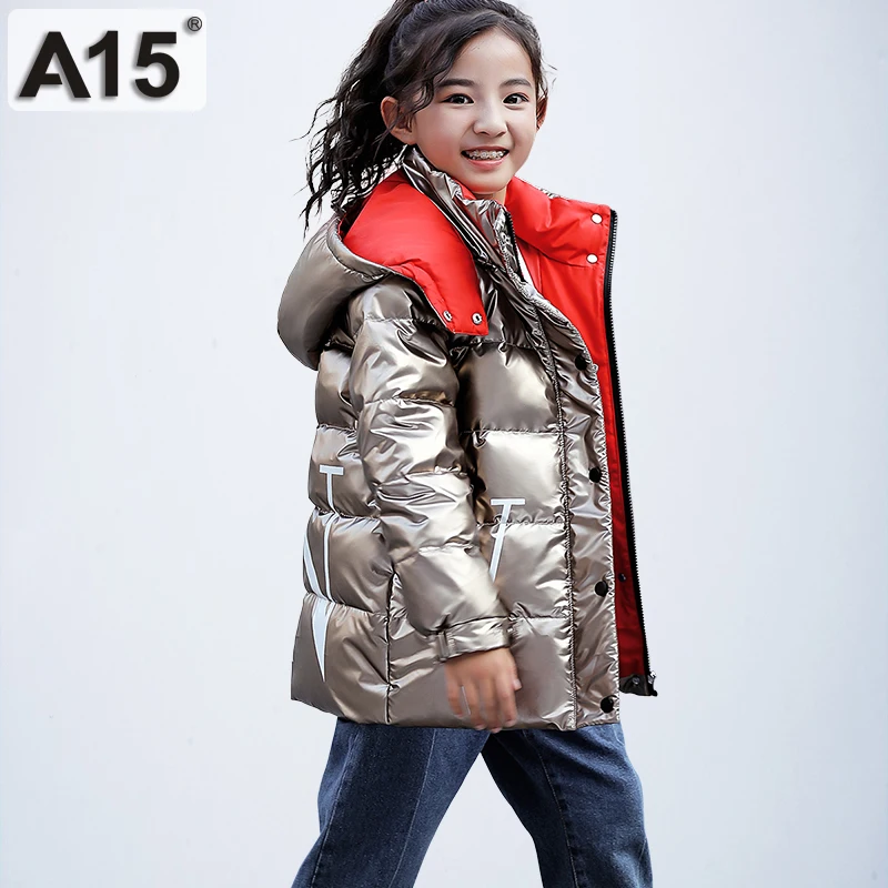 A15 унисекс зимнее пальто для мальчиков и подростков детские куртки длинные с