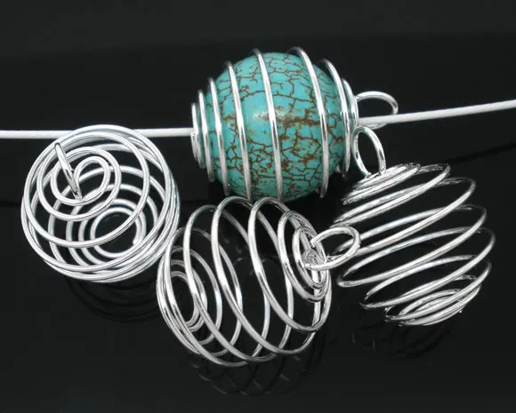 Кулоны клетки из бусин золотого и серебряного цвета подвески в клетку для женщин