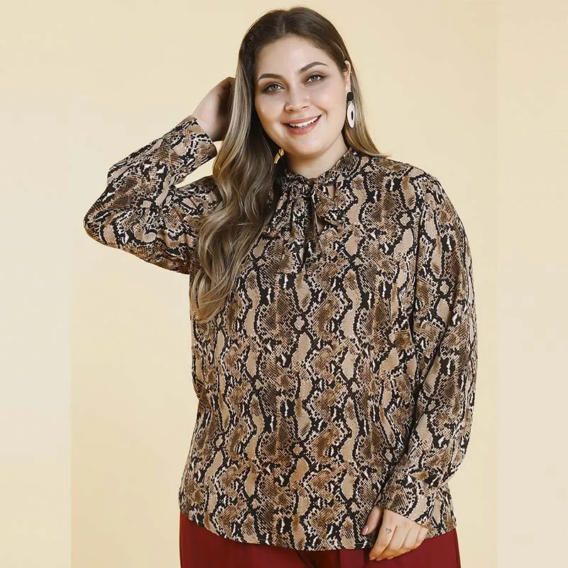 WHZHM осенние вечерние топы с бантом женская рубашка длинным рукавом большого