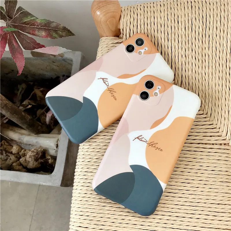 Чехол-накладка для iPhone 11 12 13Pro Max XR XS X 7 8 Plus Pro мягкий с милым рисунком в Корейском