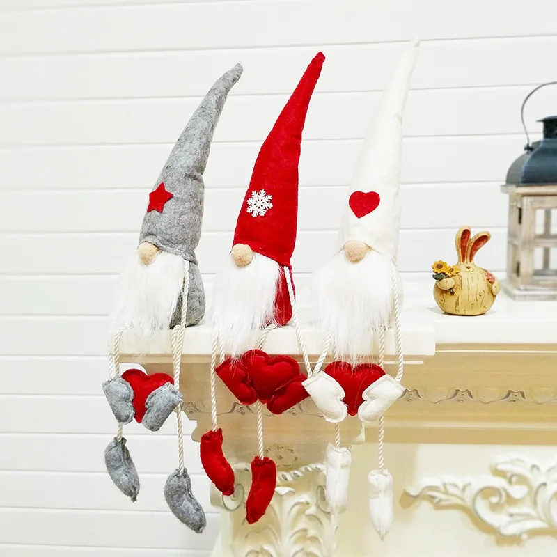 Скандинавские плюшевые карликовые украшения Рождественский подарок Санта Клаус