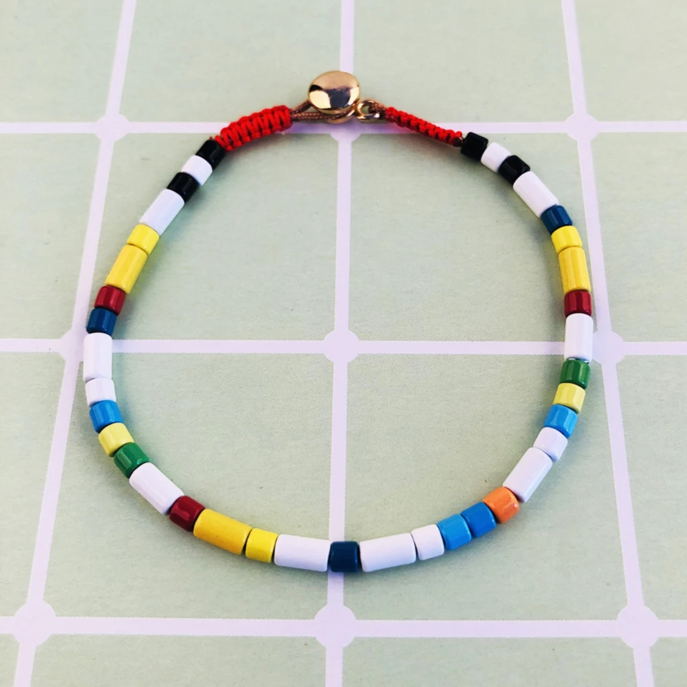 Браслет с золотой пряжкой Miyuki бусины плитка браслеты для женщин Boho дружба