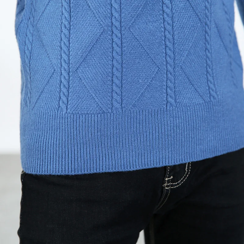 Sparsil Men Winter 100% Cashmere Sweater O-Neck Full Sleeve Twist Knitted Pullovers Autumn Warm Wool Boys Thicken Jumpers | Мужская