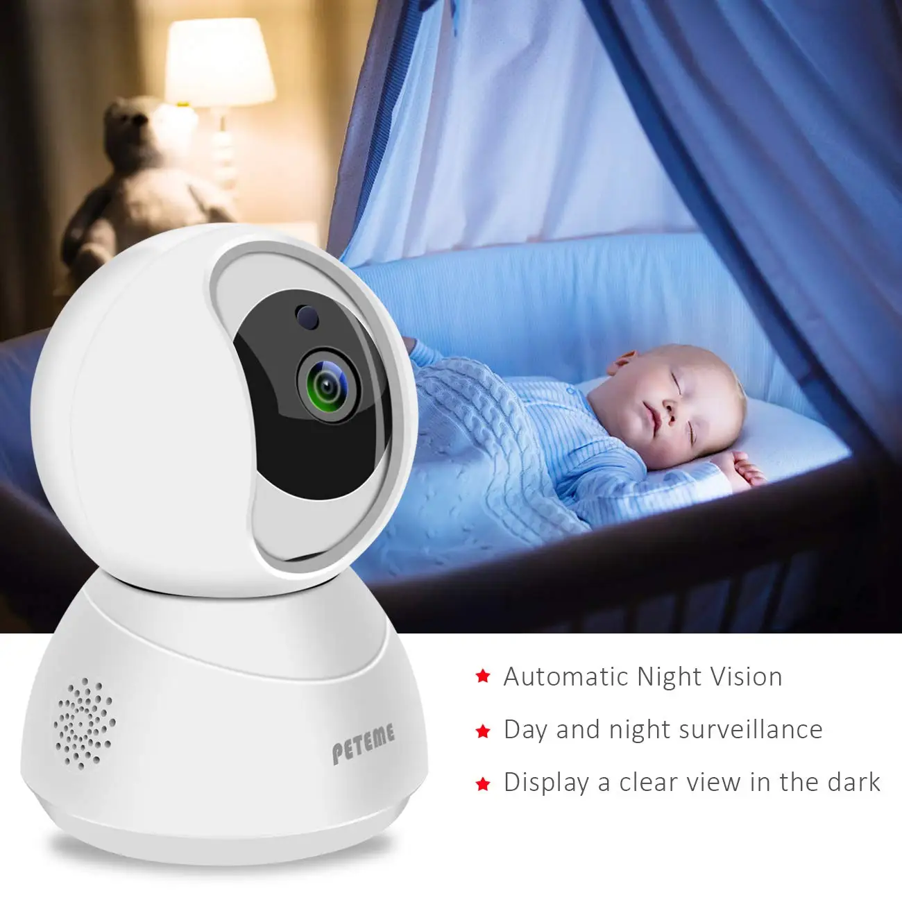 YI IOT умная камера беспроводная WiFi Внутренняя двухсторонняя аудио мини ночного