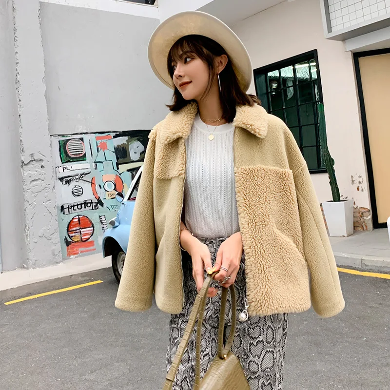 2019 зимняя женская куртка теплая свободная Шерстяная Смесь дизайнерское пальто