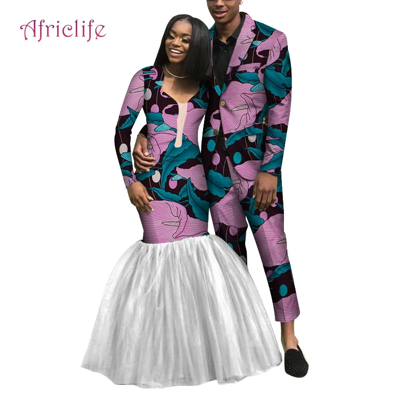 Африканские женские и мужские вечерние платья Дашики индивидуальный Свадебный