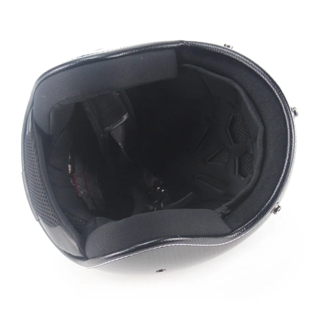 

New Carbon Fiber Motorcycle Helmet Vintage Retro Motorbike Cruiser Scooter Chopper Biker 3/4 Open Face Helmet Moto Helmet DOT