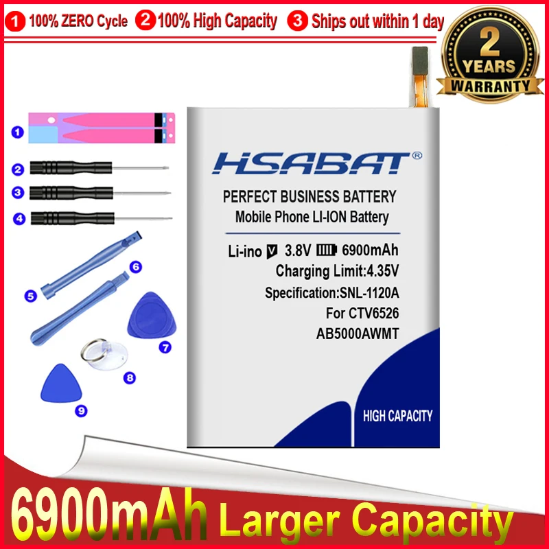 HSABAT 0 цикл 6900 мАч AB5000AWMT Аккумулятор для PHILIPS V526 V787 V377 Xenium CTV526 высококачественные