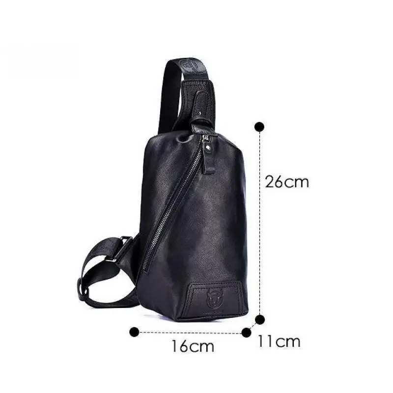 

YourSeason Fashion Men Chest 2021 Genuine Leather Small Bag Solid Color Cowhide Man Casual Crossbody Bags