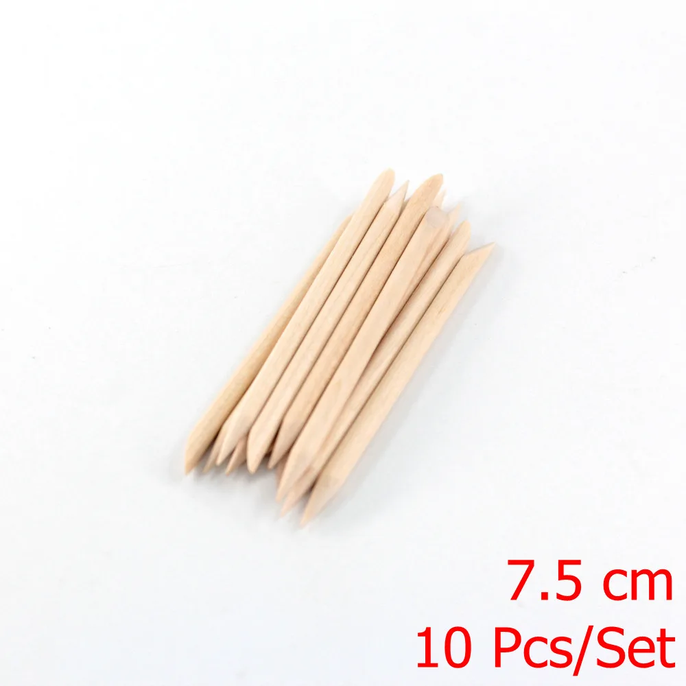 10/30/50 Pcs Orange Wood Sticks For Cuticle Pusher Nail Art Cuticle Remove Tool Double-end For Nails Manicure Pedicure Tools