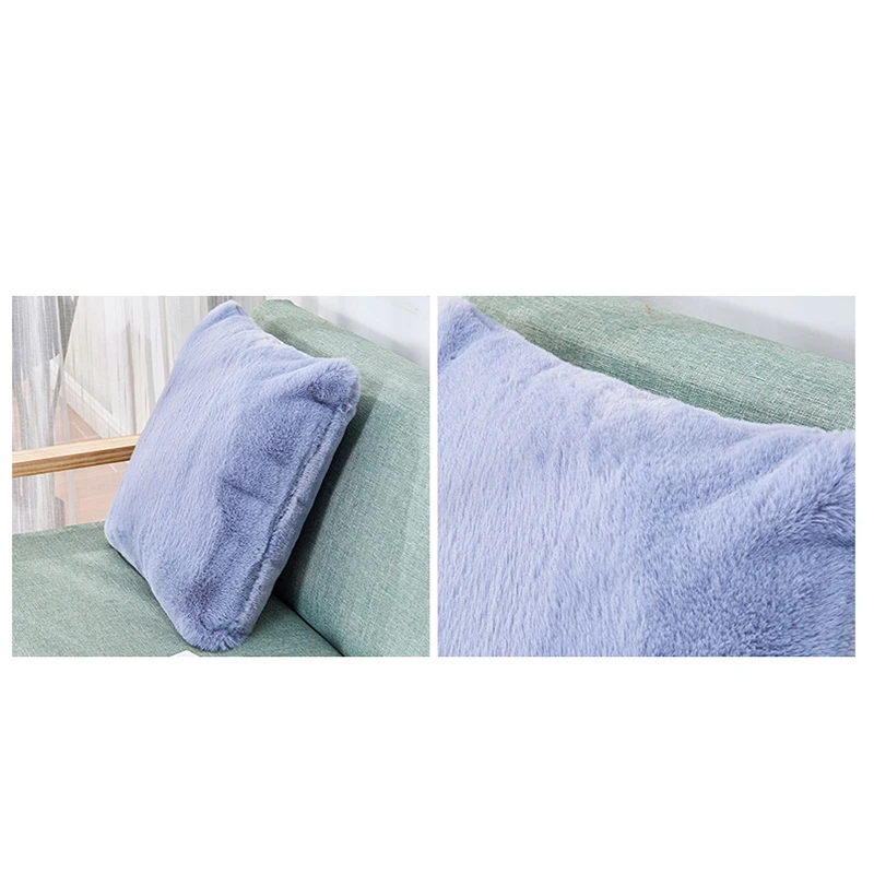 Новый двусторонний Чистый 13 цвет Искусственный кроличий мех наволочка для